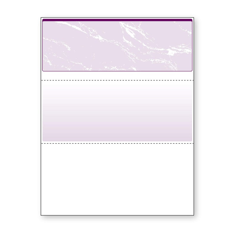 DocuGard Standard Purple Marble Top High Security Check Paper - QuickBooks & Laser/Inkjet Printer Compatible - 11 Security Features - 500 Blank Business Checks (04507) - Image 1